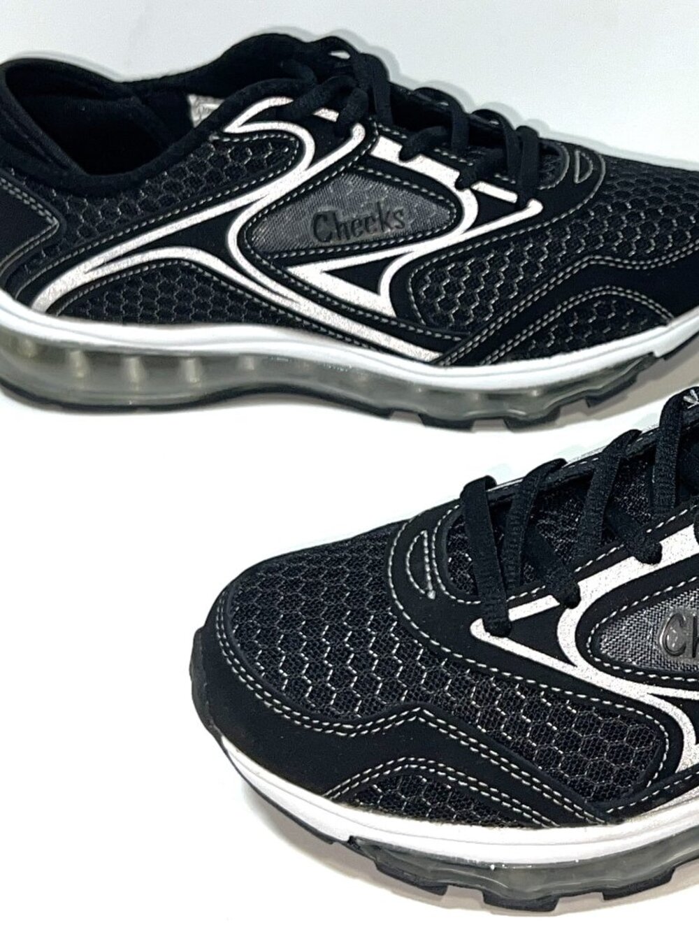 Tony Little Cheeks Air Trac Trainer Black Athletic Snuggle Foam Sneakers Shoes 8
